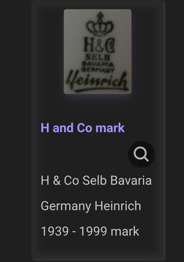 Činije: Corbaluk 1939g+ Heinrich & Co.Bavaria. Corbaluk porcelan,pravi — 11