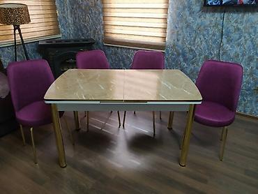 Masa və oturacaq dəstləri: Mətbəx üçün, Yeni, Açılan, Dördbucaq masa, 4 stul — 9