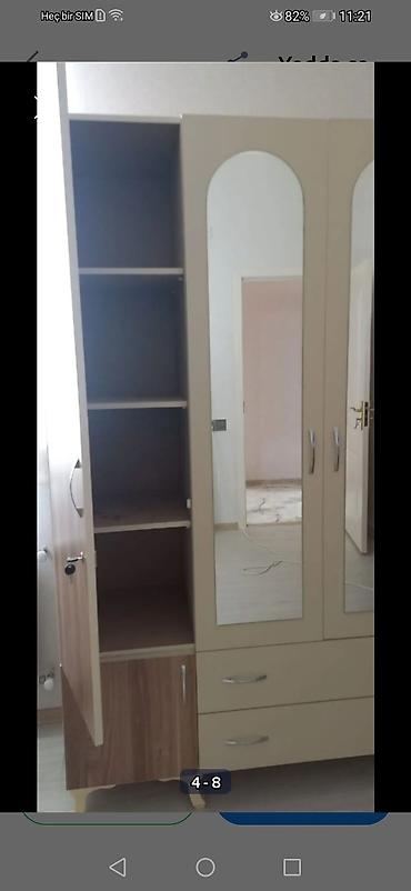 2 el kombi dolabı: Geniş həcmli paltar şkafı - Model: iki aynalı orta bölmə, dörd — 5