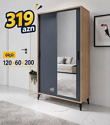 taxta şkaf: Mebel növü: Geyim dolabı (sürgülü) Ölçü: 120 × 60 × 200 sm Təsvir: - — 1