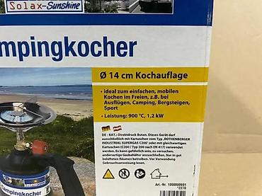 gasni grejaci: Prenosni gasni kamping rešo Solax Sunshine – Campingkocher - Plinski — 7