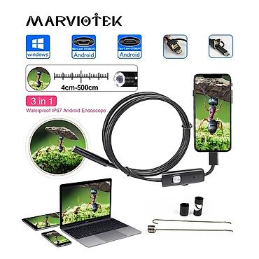 Другие аксессуары для компьютеров и ноутбуков: Эндоскоп - Камера c фонариком для Трудно доступных мест, 3,5 метра+ — 2