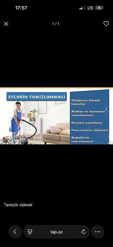 Təmizlik xidmətləri: Yeni Temirden cixmis obyektlerin ve yasayis evlerinin temizlik — 1