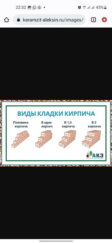 бетонный блок: Услуга: кладка кирпича и устройство фундамента Описание: - Выполняем — 1