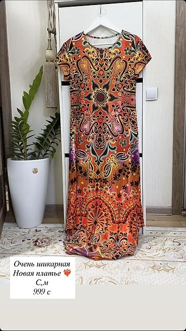 Повседневные платья: Женская одежда 1) Платье макси с ярким мятно-зеленым абстрактным — 5