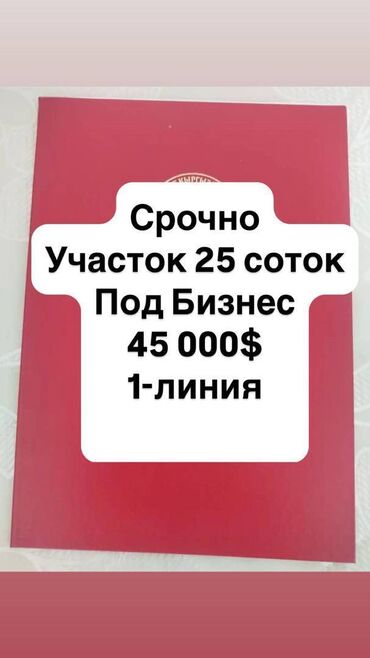 кемин недвижимость: 25 соток, Для бизнеса, Красная книга, Договор купли-продажи