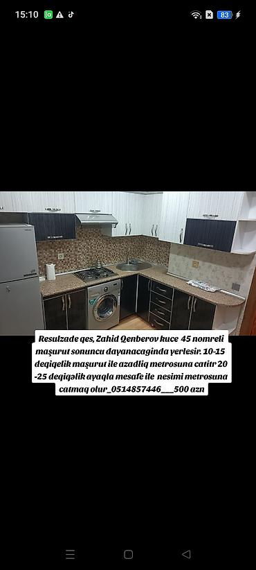 gence kirayə ev: Resulzade qes, Zahid Qenberov kuce 45 nomreli maşurut sonuncu — 1