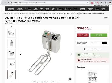 Ostali kuhinjski aparati: Profesionalna električna friteza od nerđajućeg čelika – countertop — 4