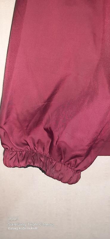aşbaz geyimleri: 2 üzlü bordo rəngli kapüşonlu yüngül küləkkeş (windbreaker) gödəkçə — 3