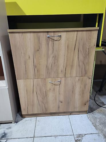 ayaqqabı qabı: Yeni, 2 qapılı, Qəhvəyi, Taxta Ayaqqabı dolabı — 4