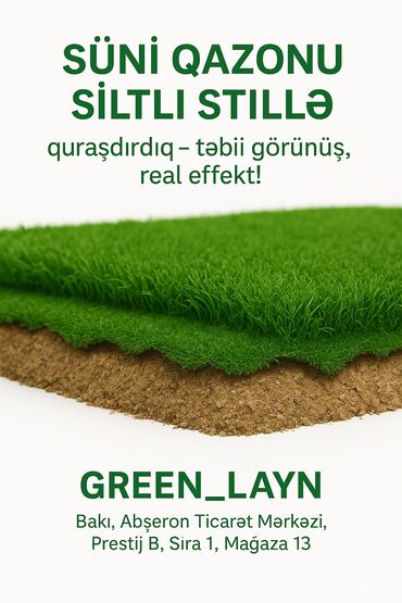 Kovrolin: Süni qazon, kovralit, dekor – Green_Layn ilə keyfiyyətli işin ünvanı! — 9