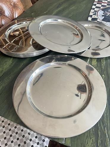 cetir restoran: Boşqablar, rəng - Gümüşü, Metal — 1