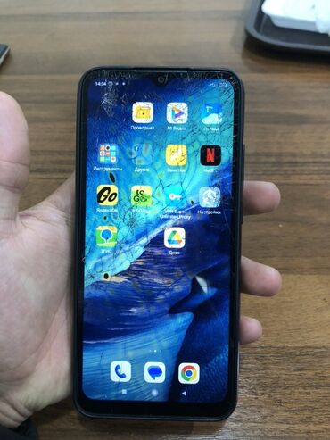 чехол для редми 9: Redmi, Redmi 9A, Колдонулган, 32 ГБ, түсү - Көк, 2 SIM