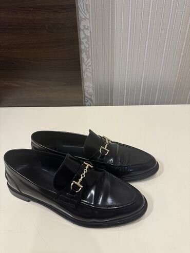 Мокасины и лоферы: Лоферы, 39, Massimo Dutti, Б/у, цвет - Черный, Самовывоз — 2