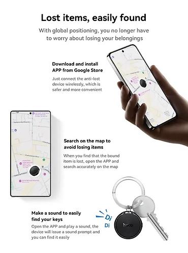Другие аксессуары для мобильных телефонов: HOCO E96A – это компактный Bluetooth‑трекер для поиска ключей, сумки — 3