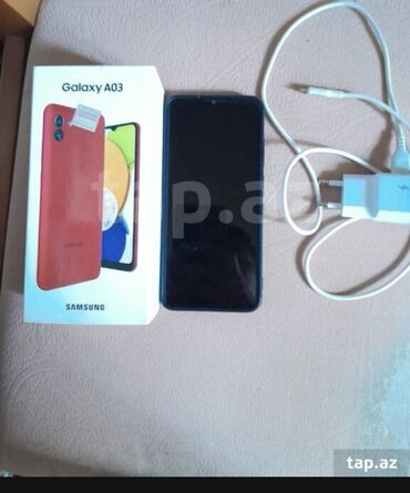telefo: Samsung Galaxy A03, 32 GB, rəng - Qırmızı, Sensor