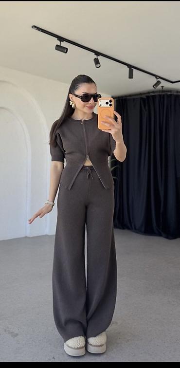 Kompleti: Kompleti 3100 dinara Vel uni Duzina 120 cm pantalone Crna braon siva — 13