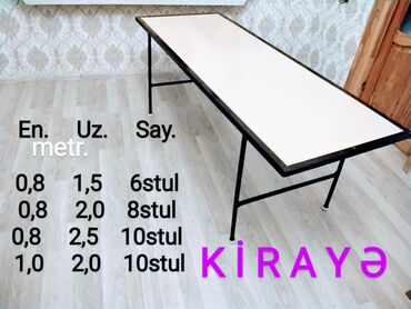 kirayə stol stul: Masa, Stol ki̇rayəsi̇. Arenda - Prokat qab-qacaq. Oturacaq stul