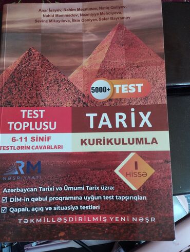 tarix test kitabları: Tarix test toplusu