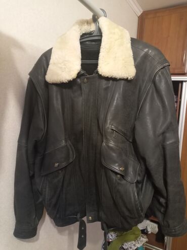 куртка кожа мужская: Куртка 7XL (EU 54), цвет - Черный