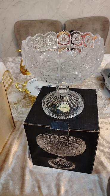 meyve dekor: Məhsul: Bohemia Crystalite Çexindi iki cütdü.şirniyyat/ meyvə qabı — 1