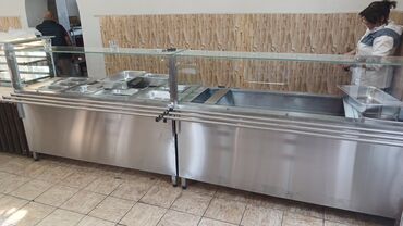Digər restoran, kafe avadanlığı: İctimai iaşə üçün paslanmaz poladdan yemək vitrinləri və istilədici