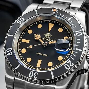 Ručni satovi: ADDIESDIVE AD2054 - 41mm - Crna - Rolex Submariner Homage ADDIESDIVE — 6