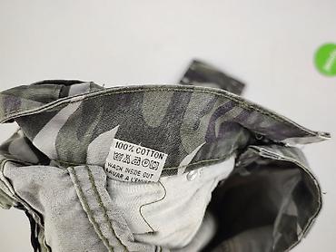 czarne cargo pull and bear: Męskie spodnie cargo Quatro – moro - Fason: cargo z wieloma — 5