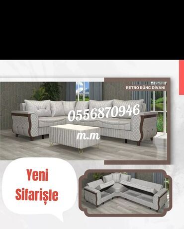 Divanlar: Künc divan, Yeni, Açılmayan, Bazasız, Parça, Şəhərdaxili pulsuz çatdırılma — 3