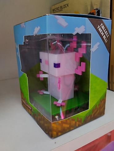 персонаж: Настольная LED‑лампа/светильник Minecraft — Axolotl (Series 1) - — 2