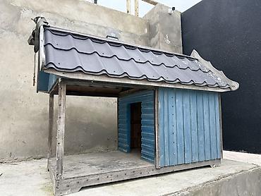 it ucun paltar: Açıq hava üçün taxtadan it evi - Material: möhkəm taxta karkas, yan — 2