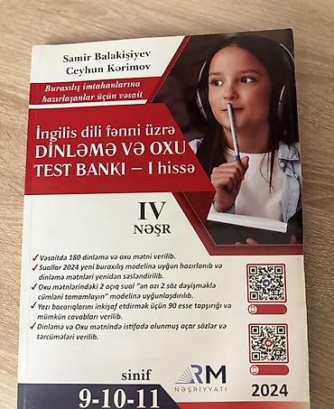 Testlər: İngilis dili Testlər 11-ci sinif, RM, 1-ci hissə, 2024 il — 1