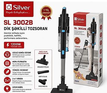 Silver SL 3002B dik şəkilli tozsoran Xüsusiyyətlər: - 1200W yüksək
