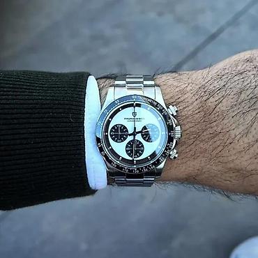Ručni satovi: PAGANI DESIGN PD-1676 -40mm- Bela -Rolex Daytona Paul Newman Potpuno — 1