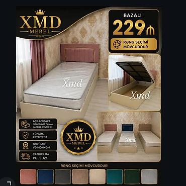 suvenir pul: Tek nəfərlik çarpayılar – XMD Mebel • Ölçü: 90×200 sm • Korpus — 8