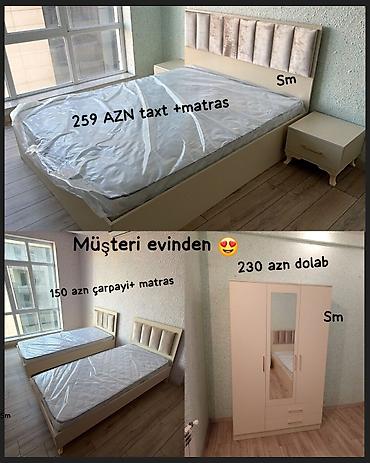 asılqan satılır: İkinəfərlik çarpayı, Dolab, Yeni — 1