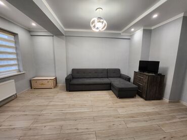 квартира на лень: 1 бөлмө, 43 кв. м, Элитка, 5 кабат, Евроремонт