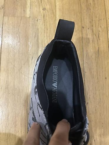 emperio armani: Emporio Armani kişi idman ayaqqabısı - Model: EA logolu sneaker - — 4