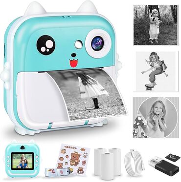 бу фотоаппараты: Bu kompakt və şirin dizaynlı, kameralı mini printer qeydlər