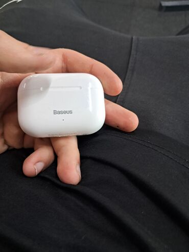 qulaqliq temiri: İşlənmiş Simsiz (Bluetooth) Qulaqcıqlar, Baseus, rəng - Ağ