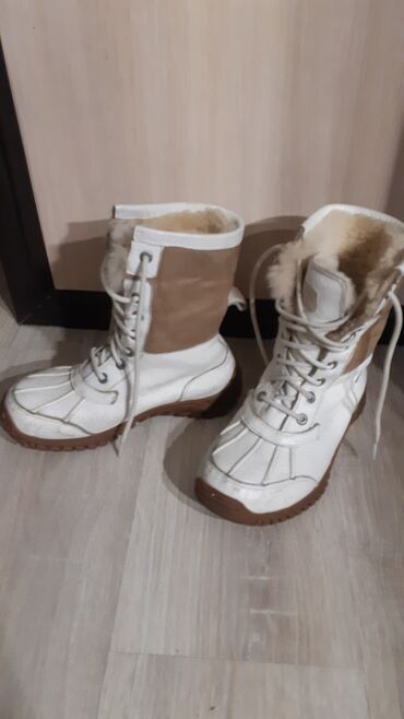 теплая обувь: Сапоги, 36, цвет - Белый