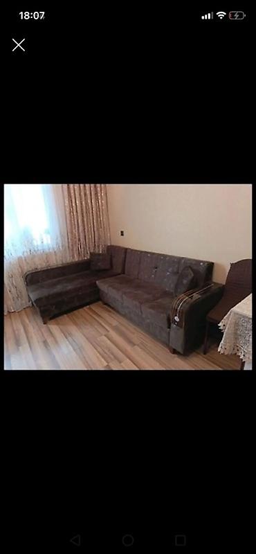 Künc divan – L formalı Böyük Bazali - Rəng: tünd qəhvəyi - Material