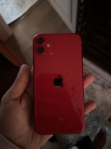 iphone adaptırı: IPhone 11, 64 GB, Qırmızı, Face ID