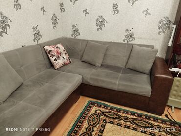 divan dəri: Угловой диван, Б/у, Нераскладной, Без подьемного механизма, Кожзаменитель, Нет доставки