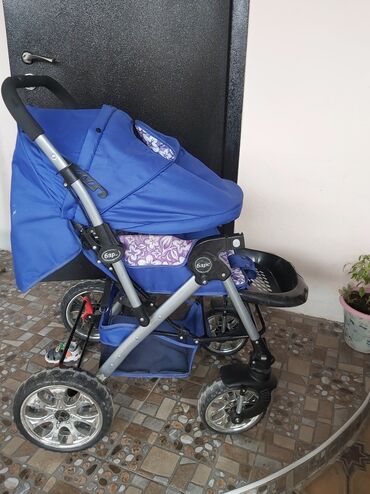 детская летняя коляска: Балдар арабасы, түсү - Көгүлтүр, Колдонулган