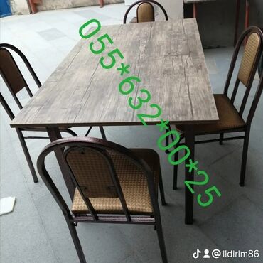 Sifarişlə masa və oturacaq dəstləri: Dördbucaq masa, Mətbəx üçün, Dəhliz üçün, Eyvan üçün, Digər adam sayı, Açılmayan, Azərbaycan, Zəmanətli — 17