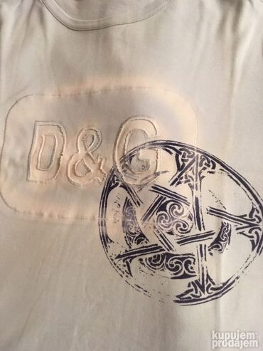 Majice: Svetlo plava bodi majca D&G, očuvana.Svetlo plava majca D&G — 10