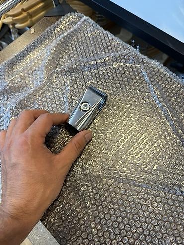 kombi boruları: Xrom rəngli metal boru və birləşdirici sıxac dəsti. Məhsul vitrin — 4