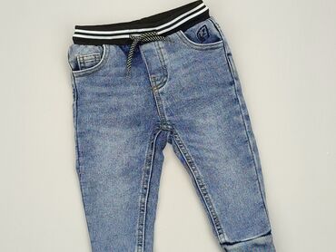 low boot cut jeans: Spodnie jeansowe, So cute, 9-12 m, stan - Bardzo dobry