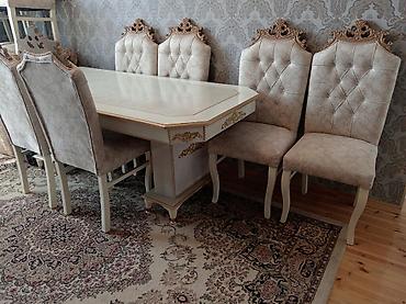 Klassik üslubda yemək otağı dəsti ünvan bine - Dəst tərkibi: iri